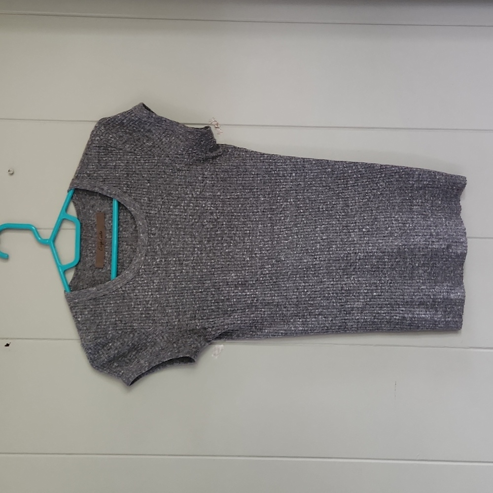 Enza Costa Grey Ribbed  shirt